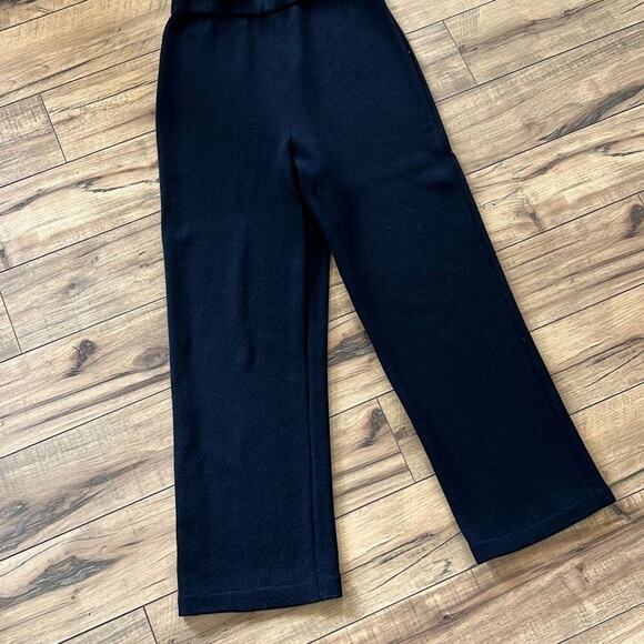 St. John Basics by Marie Gray size 6 black knit wide leg pants - Picture 1 of 3